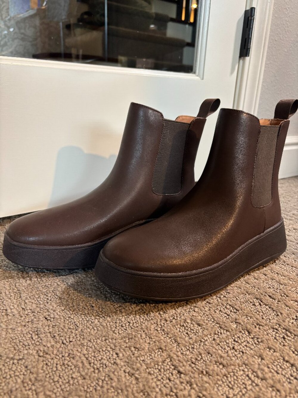 FitFlop F-Mode Leather Chelsea Boots